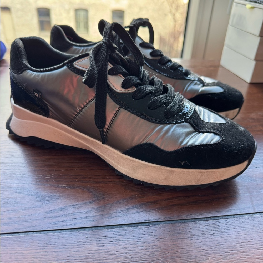 Rieker Black and Silver Sneakers